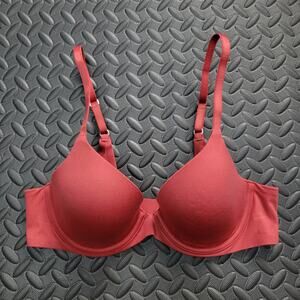 Aerie Sunnie Full Coverage Bra 34B Red Burgundy Wireless Lightly Lined
